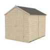 Forest 8 X 6ft Overlap Pressure Treated Apex Shed - Double Door No Windows - Incl. Installation -Westland Shop 12833315 1874831965571731