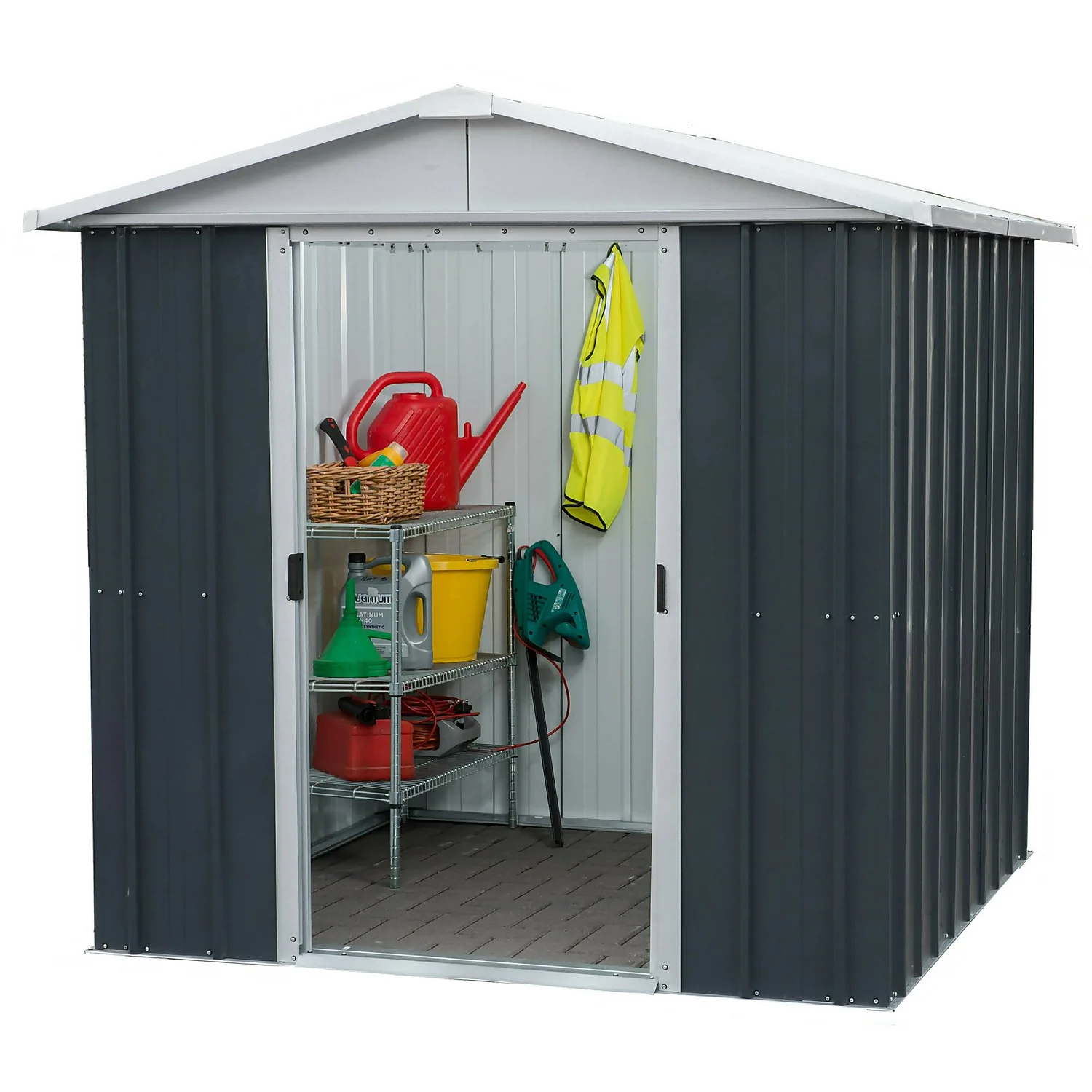 Yardmaster 6x4.5ft Metal Apex Shed 3 Yardmaster 6x4.5ft Metal Apex Shed