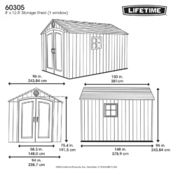 Lifetime 8x12.5 Ft Rough Cut Outdoor Storage Shed 21 Lifetime 8x12.5 Ft Rough Cut Outdoor Storage Shed -Westland Shop 12836583 4874833208914849