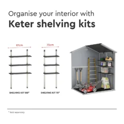 Keter Manor 6 X 5ft Outdoor Plastic Garden Storage Shed - Grey -Westland Shop 12840570 1695036178345567