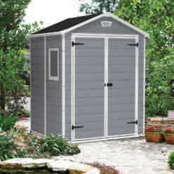Keter Manor 6 X 5ft Outdoor Plastic Garden Storage Shed - Grey -Westland Shop 12840570 7825036178219258