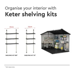 Keter Oakland 7.5 X 11ft Outdoor Garden Apex Storage Shed - Grey -Westland Shop 12840580 1505036179792632