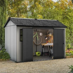 Keter Oakland 11 X 7.5ft Outdoor Garden Apex Storage Shed - Grey -Westland Shop 12840588 2825036179562211