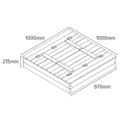 None Sand Pit With Seating And Cover -Westland Shop 12841983 2144833226019544