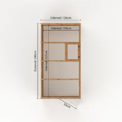 Country Living Langford 8 X 4ft Traditional Lean Too Greenhouse Painted + Installation - Thorpe Towers -Westland Shop 12876020 3024843882860165
