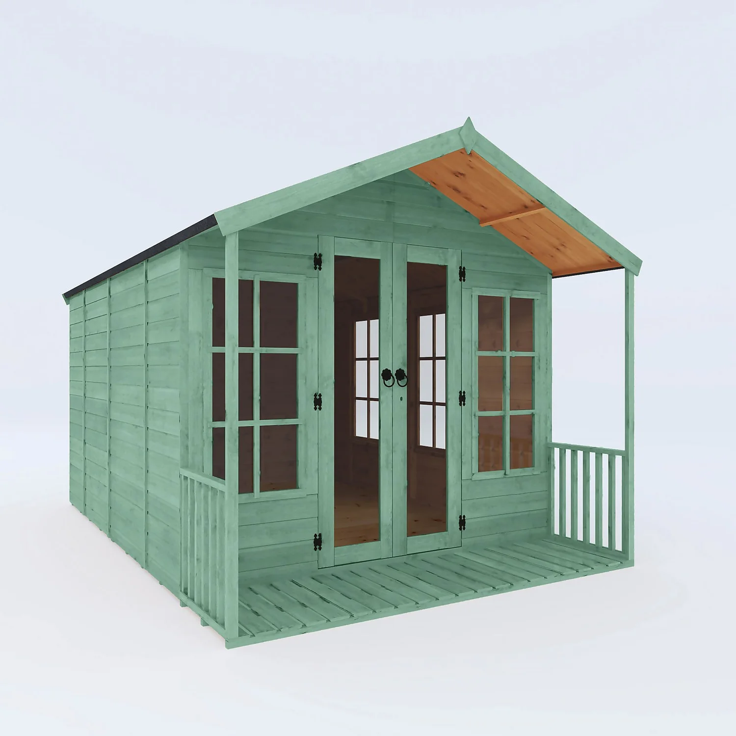 Country Living Tuxford 12 X 8ft Premium Traditional Summerhouse Painted + Installation - Aurora Green 3 Country Living Tuxford 12 X 8ft Premium Traditional Summerhouse Painted + Installation - Aurora Green
