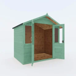 Country Living Flintham 7 X 5ft Traditional Summerhouse Painted + Installation - Aurora Green
