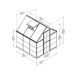 Palram Canopia Hybrid 6 X 6ft Silver Greenhouse -Westland Shop 12877510 1164853166026454