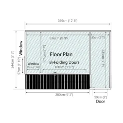 Country Living Overton 12 X 8ft Premium Garden Room Summerhouse With Side Shed Painted + Installation - Thorpe Towers -Westland Shop 12881651 2094843876834899