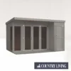 Country Living Overton 12 X 8ft Premium Garden Room Summerhouse With Side Shed Painted + Installation - Thorpe Towers -Westland Shop 12881651 3004843876770765