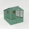 Country Living Grassthorpe 10 X 6ft Traditional Apex Greenhouse Combi Shed Painted + Installation - Aurora Green -Westland Shop 12881727 8364976288007945