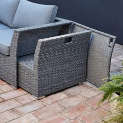Bambrick 6 Seater Grey Rattan Garden Sofa Set -Westland Shop 12882317 1254931176778175