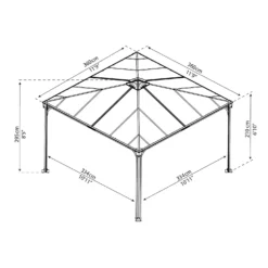 Palram - Canopia Palermo 3000 Garden Gazebo -Westland Shop 12883602 1284857059123592