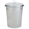 Homebase Galvanised Steel Outdoor Bin With Lid - 85L -Westland Shop 12884722 3954843941311658