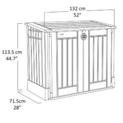 Keter Store It Out Midi Outdoor Garden Storage Shed 880L - Beige/Brown -Westland Shop 12885761 1744898752660647