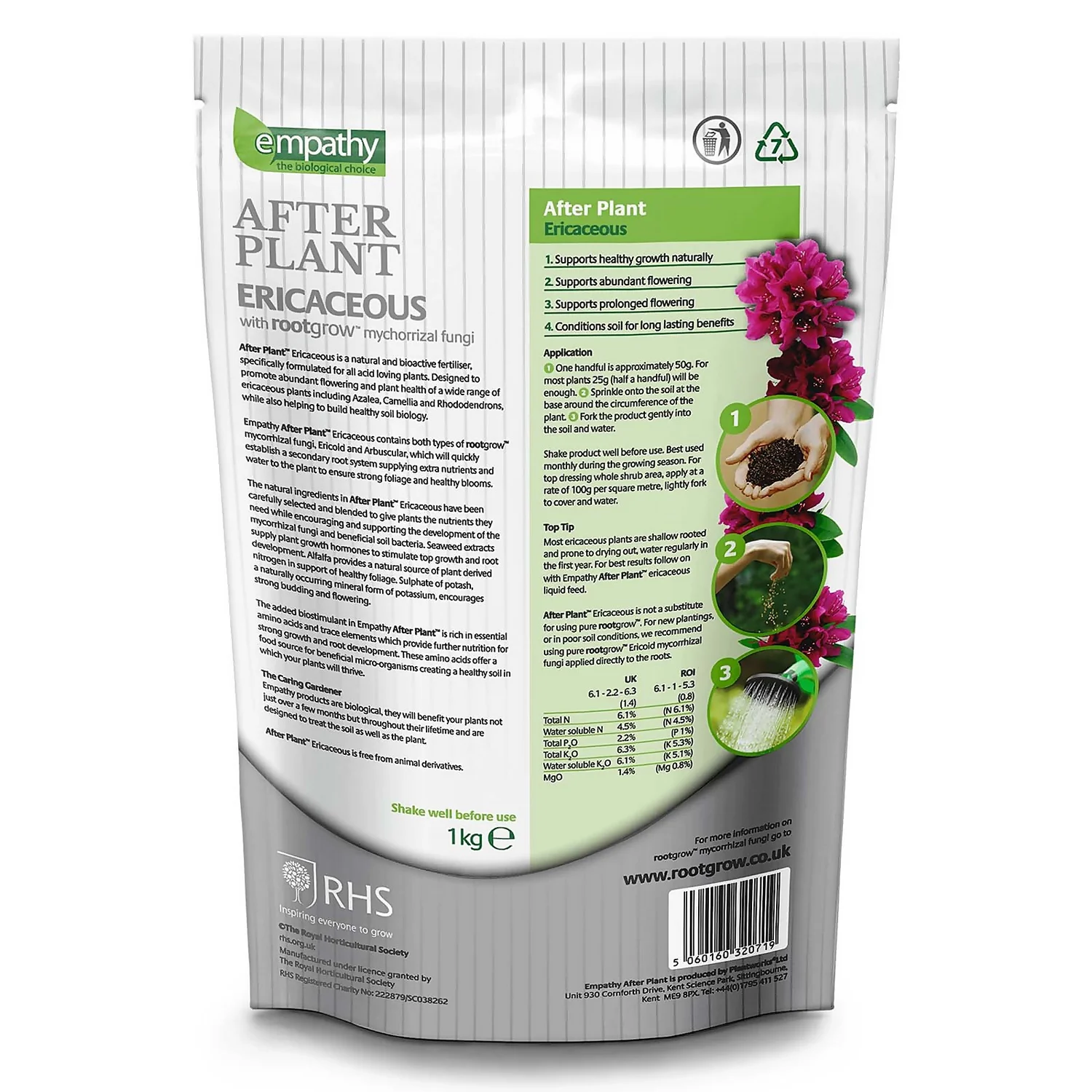 Empathy RHS After Plant Ericaceous 1kg 4 Empathy RHS After Plant Ericaceous 1kg - Image 2