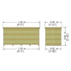 Shire Tongue & Groove Wooden Storage Box - 4x2ft -Westland Shop 12887189 1604851576664698
