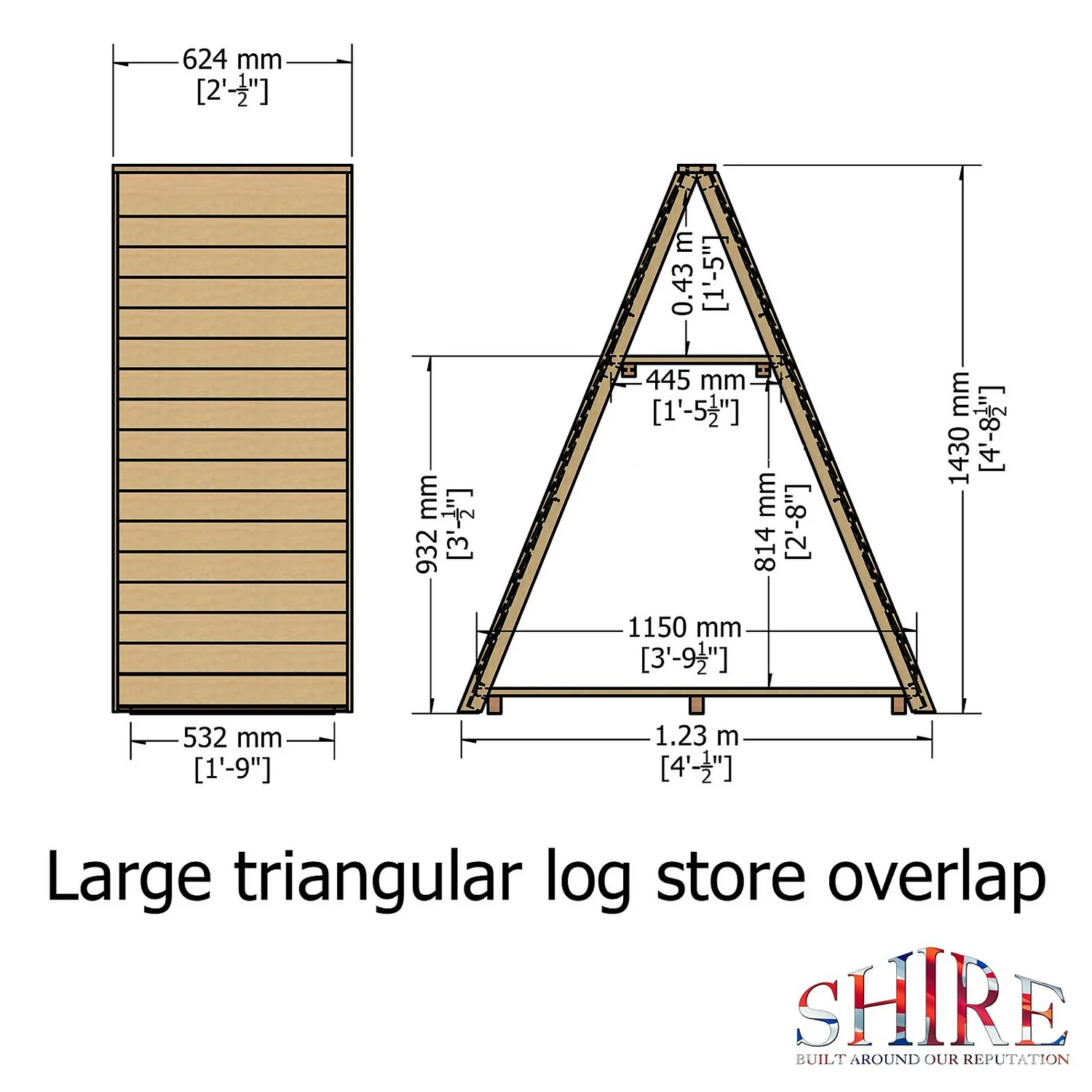 Shire Large Triangular Log Store 8 Shire Large Triangular Log Store - Image 6