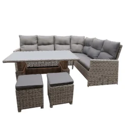 Mortimer Grey Rattan Garden Corner Sofa Set -Westland Shop 12887790 1775047776377538