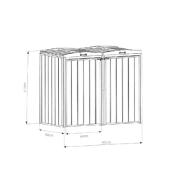 Mercia Double Bin Store (Installed) -Westland Shop 12888122 7774843293132279