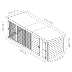 Mercia 10 X 4 Dog Kennel & Run (Installed) 20 Mercia 10 X 4 Dog Kennel & Run (Installed) -Westland Shop 12888271 1064843293909783