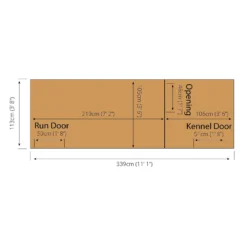 Mercia 12 X 4 Dog Kennel & Run (Installed) -Westland Shop 12888280 2054843290552060