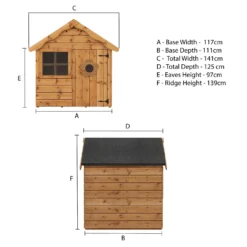 Mercia 4 X 4ft Snug Wooden Playhouse - Installation Included 18 Mercia 4 X 4ft Snug Wooden Playhouse - Installation Included -Westland Shop 12888284 1505027553301392