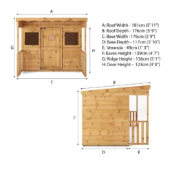 Mercia 5'9ft X 5'8ft Pent Style Wooden Playhouse - Installation Included -Westland Shop 12888290 7365019819136464