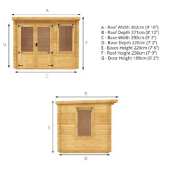 Mercia 3 X 2.4m 19mm Log Cabin (Installed) -Westland Shop 12888475 1185023719190872
