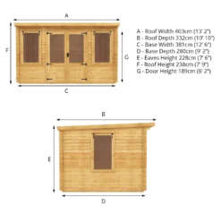 Mercia 4 X 3m 19mm Log Cabin 20 Mercia 4 X 3m 19mm Log Cabin -Westland Shop 12888476 2035023719112008
