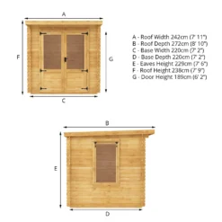 Mercia 2.4 X 2.4m 19mm Log Cabin (Installed) -Westland Shop 12888477 1805023718483691
