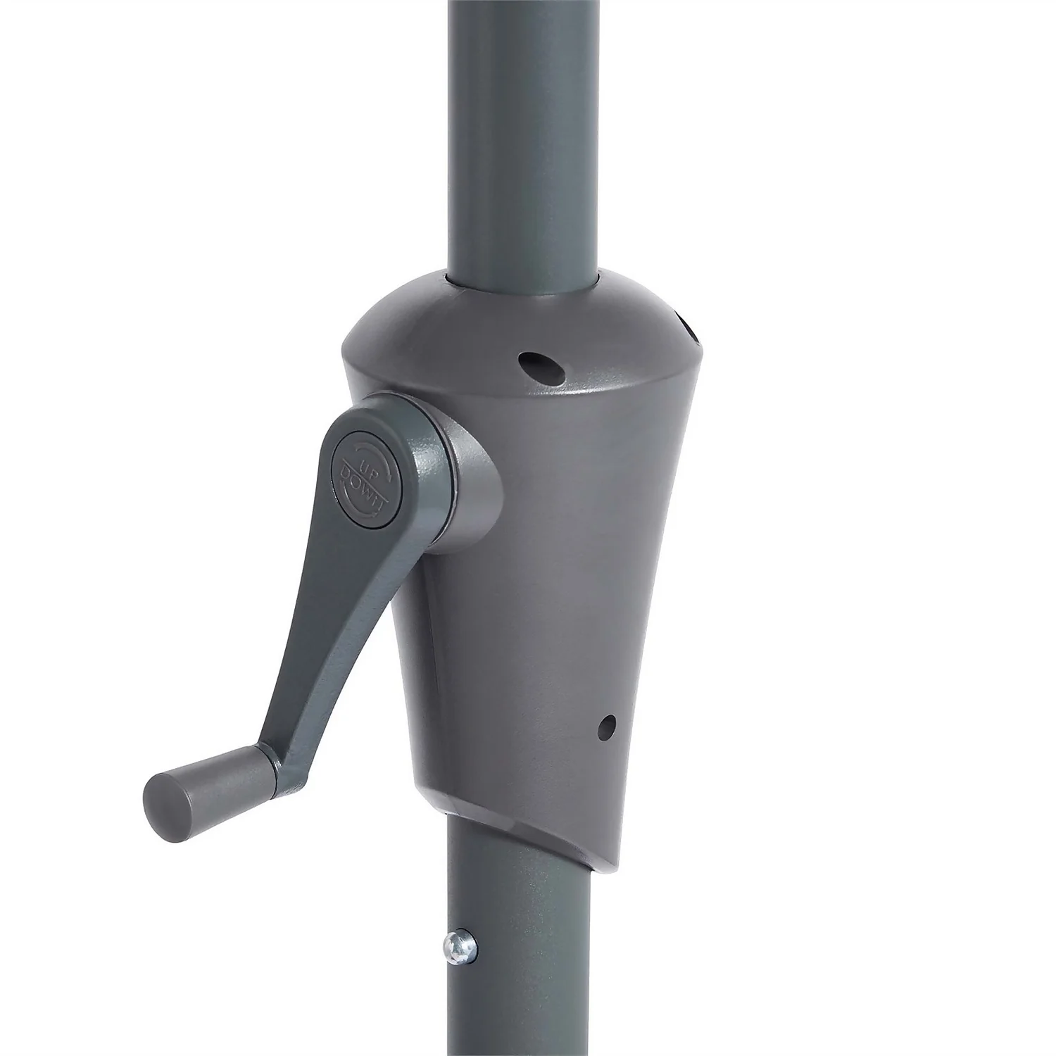 None 2.1m Crank & Tilt Parasol Light Grey - Dia. 38mm 6 None 2.1m Crank & Tilt Parasol Light Grey - Dia. 38mm - Image 5
