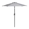 None 2.1m Crank & Tilt Parasol Light Grey - Dia. 38mm -Westland Shop 12888557 1164843673582031
