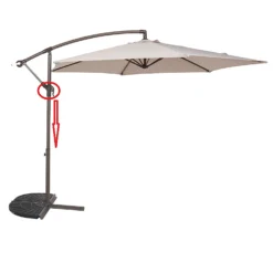 None 3m Overhanging Parasol - Light Grey 12 None 3m Overhanging Parasol - Light Grey -Westland Shop 12888566 1274966185559530