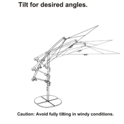 3m Overhanging Parasol - Natural -Westland Shop 12888570 2114966185592611