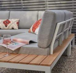 Spirit Metal Garden Corner Sofa Set - Grey -Westland Shop 12889918 1174869216203745