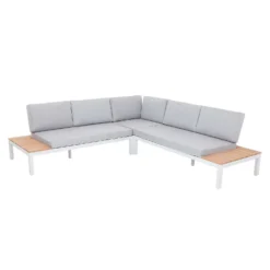 Spirit Metal Garden Corner Sofa Set - Grey -Westland Shop 12889918 1544846181054970