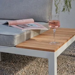 Spirit Metal Garden Corner Sofa Set - Grey -Westland Shop 12889918 5274869216234318