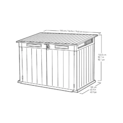 Keter Premier Jumbo Outdoor Garden Storage Shed 2020L - Grey -Westland Shop 12890915 1294855738308363