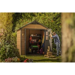 Keter Newton 7.5 X 7ft Outdoor Plastic Garden Storage Shed - Brown -Westland Shop 12909854 1174845876264387