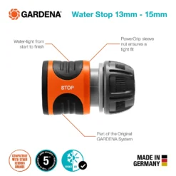 GARDENA Water Stop 13 Mm (1/2") 15 Mm (5/8") -Westland Shop 13043387 5054907551277982