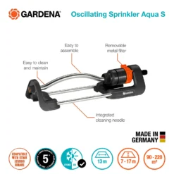 GARDENA Oscillating Sprinkler Aqua S -Westland Shop 13043399 1354907564242398