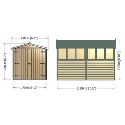 Shire 10 X 6ft Shed Overlap Double Door -Westland Shop 13082800 2084862497968357