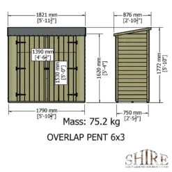 Shire Shed Overlap 6x3 Pent 13 Shire Shed Overlap 6x3 Pent -Westland Shop 13082814 2084862497764837