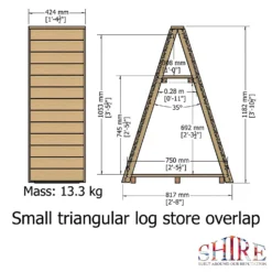 Shire Small Triangular Log Store Overlap -Westland Shop 13082820 4744862456511588