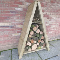 Shire Small Triangular Log Store Tongue And Groove -Westland Shop 13082825 2124862456482833
