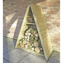 Shire Large Triangular Log Store Tongue And Groove -Westland Shop 13082827 7284862456327892