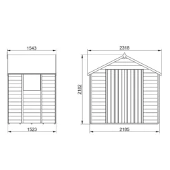 Forest Overlap Dip Treated 7x5ft Apex Shed - Double Door -Westland Shop 13129475 4504953458980752