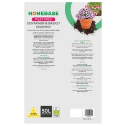 Homebase Peat Free Container & Basket Compost - 50L -Westland Shop 13280767 5384935607569516