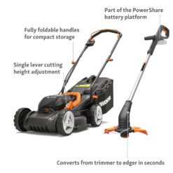 WORX 40V WG927E Cordless Lawn Mower & Trimmer Twin Pack - 34cm -Westland Shop 13280772 9464944645645159